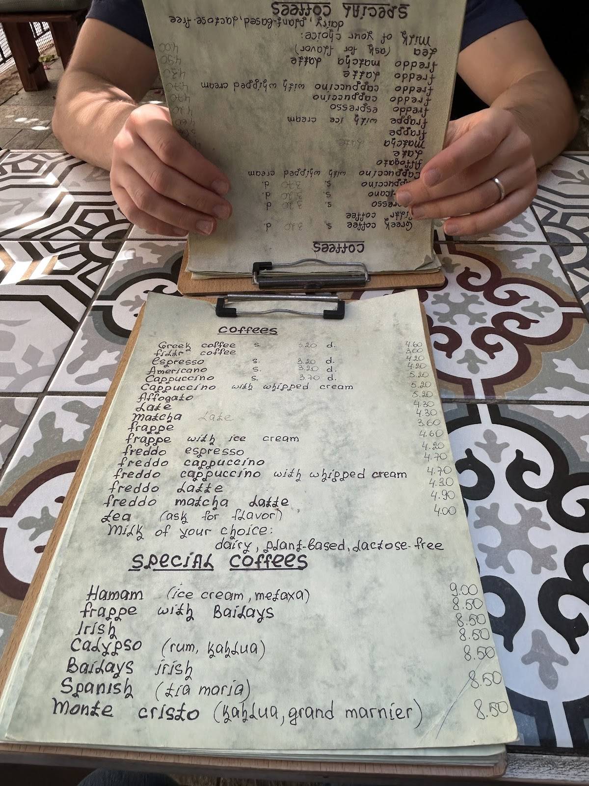 Hamam cafe меню