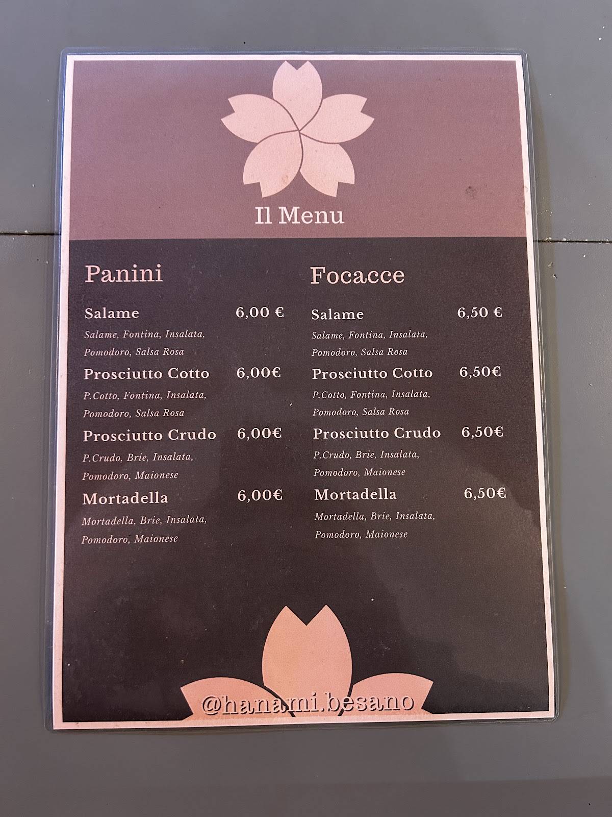 Hanami меню