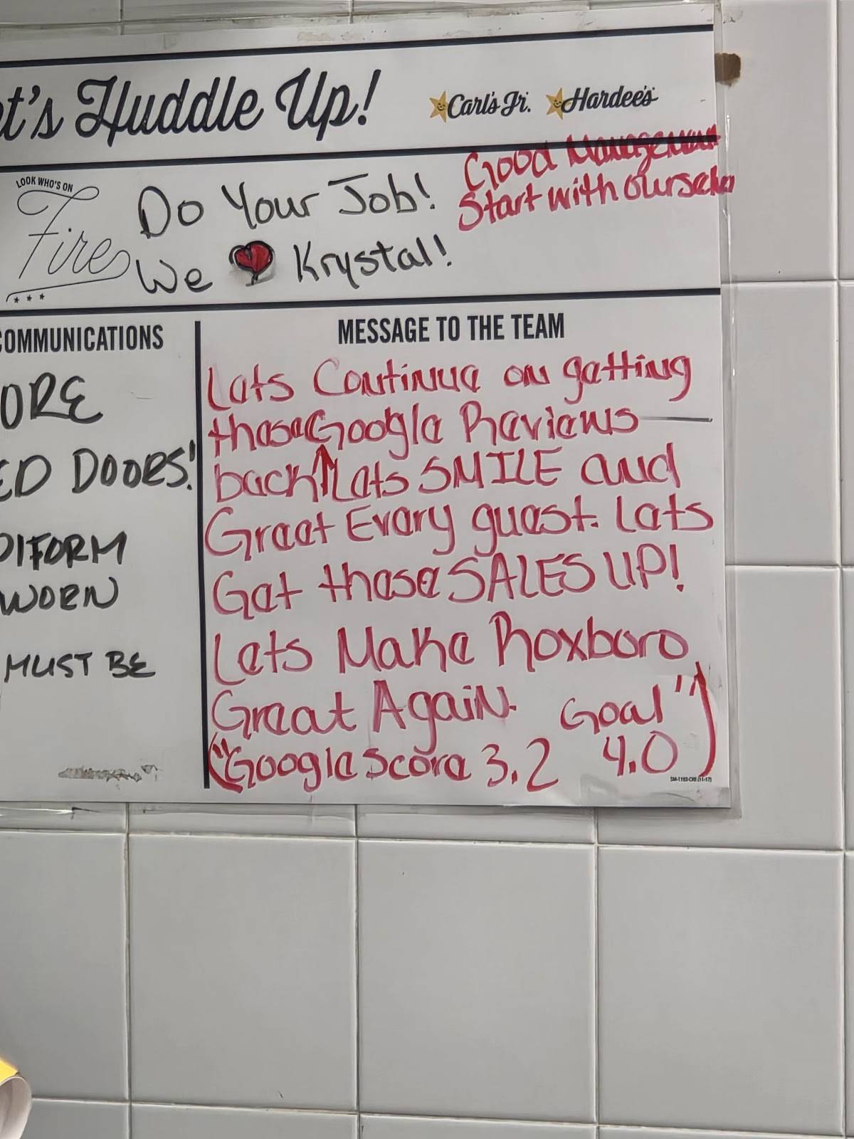 Hardee's меню