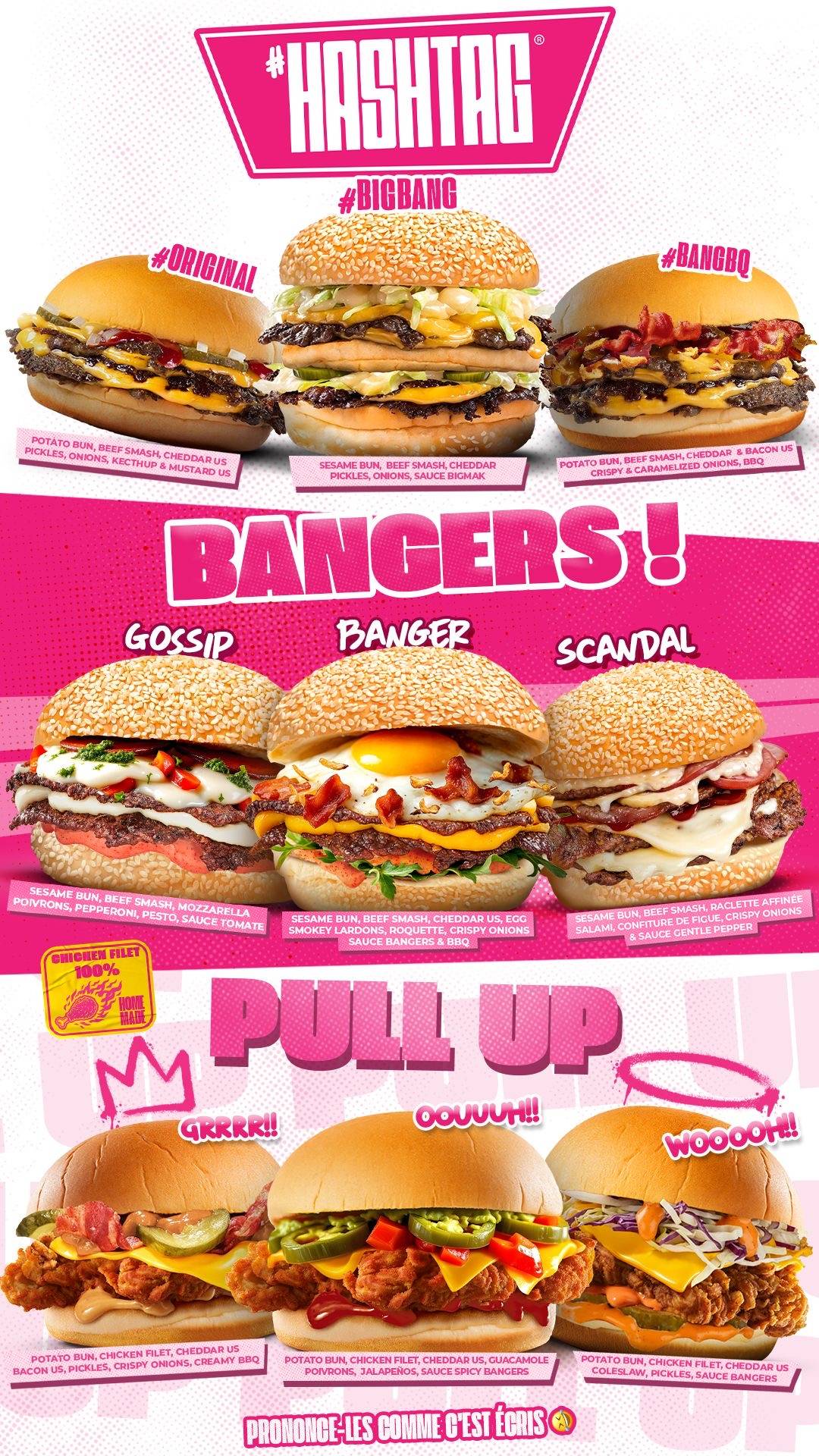 Hashtag Bangers - Burgers & Fries меню