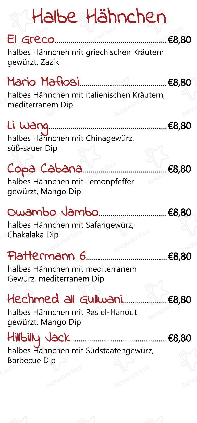 Hechinger-Gasthaus в Райнхаузене - Меню напитков