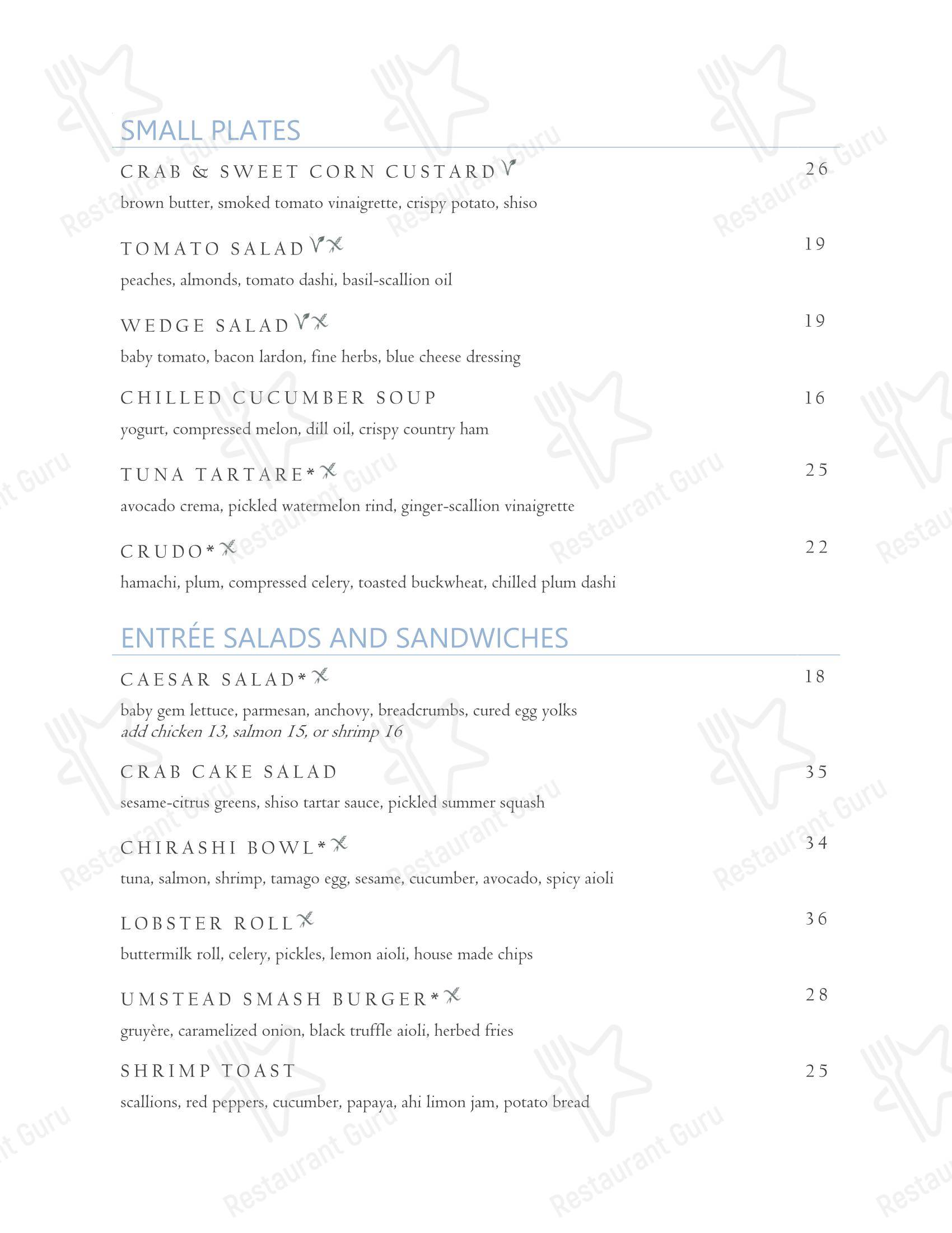 Herons в Кэри - Party Menu