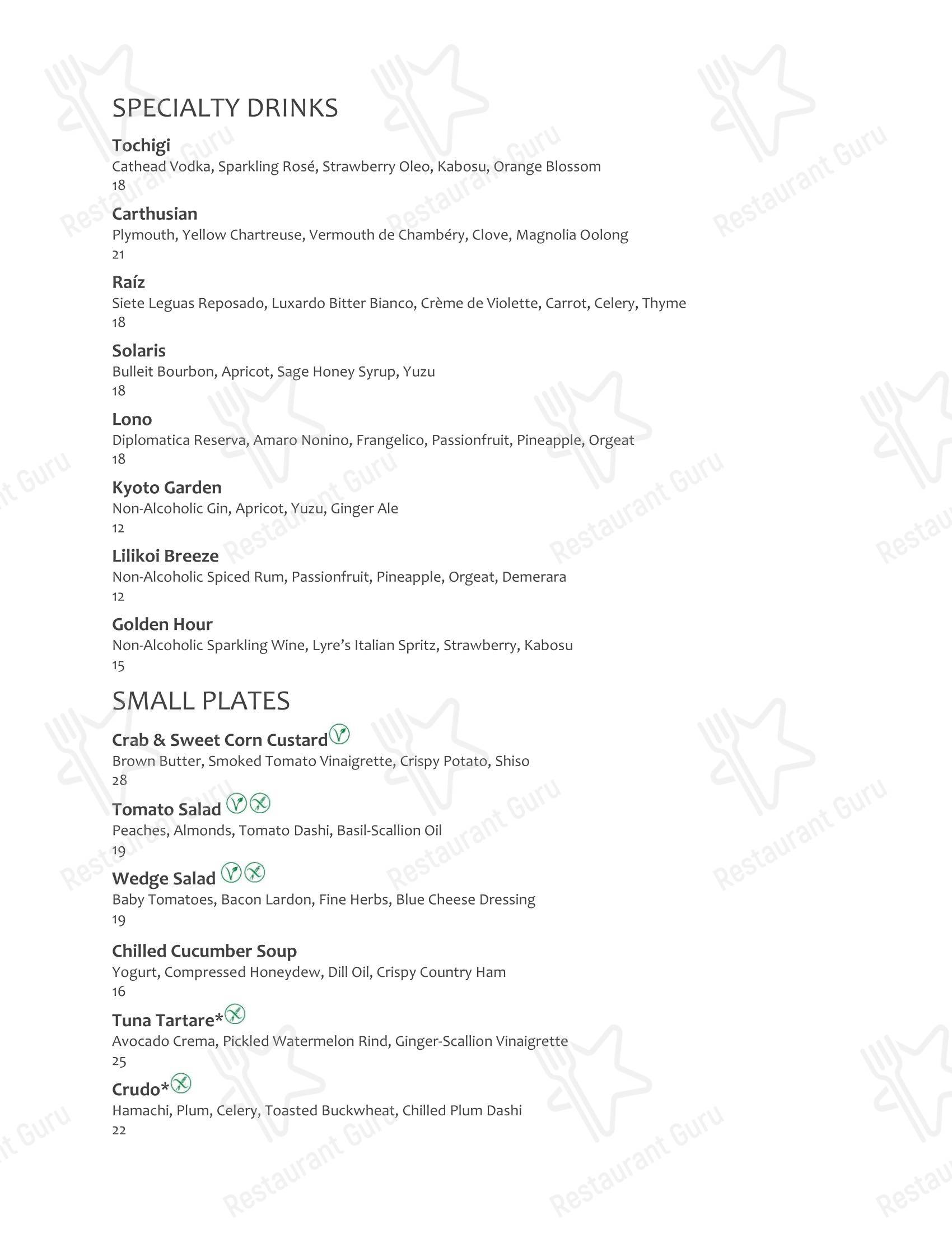 Boronia Catering Menu Pack ресторана Herons