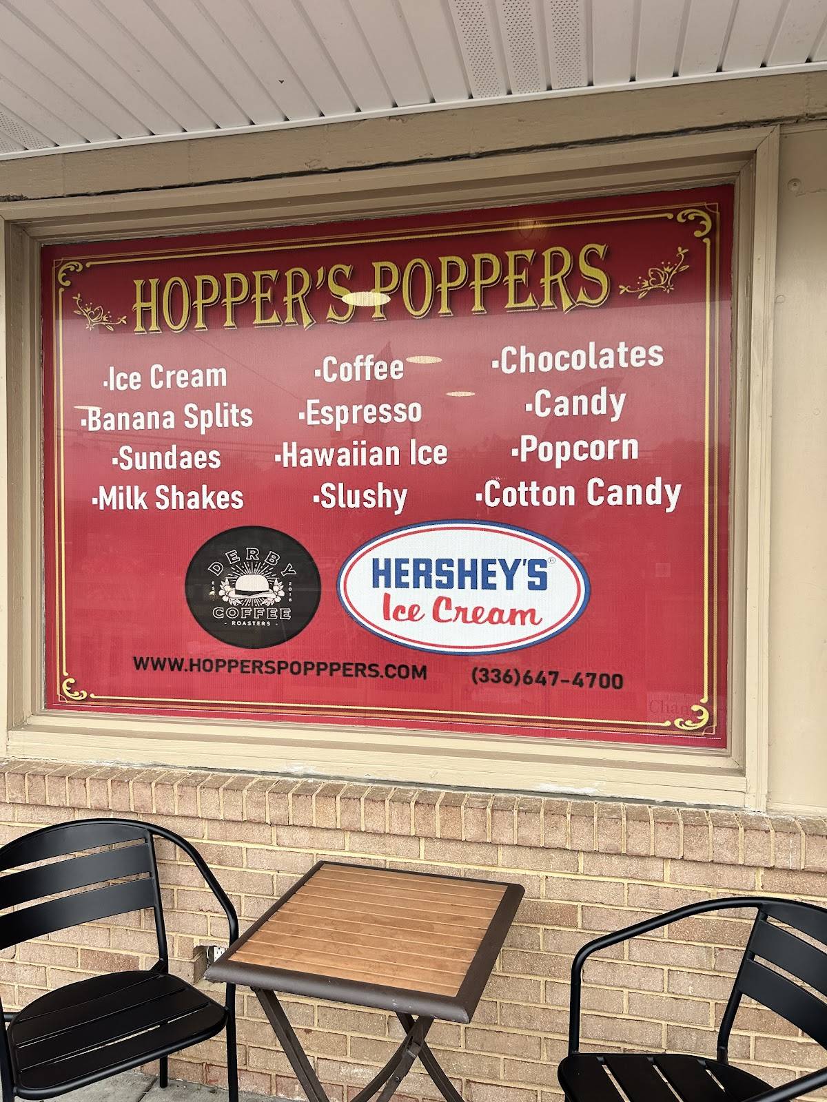 Hopper's Poppers меню