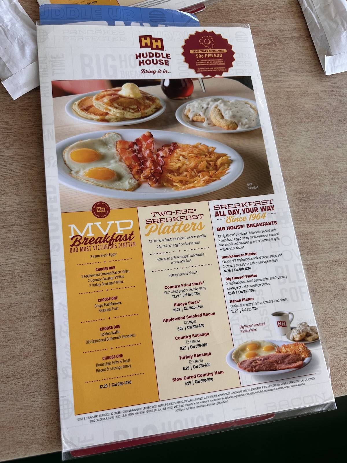 Huddle House меню