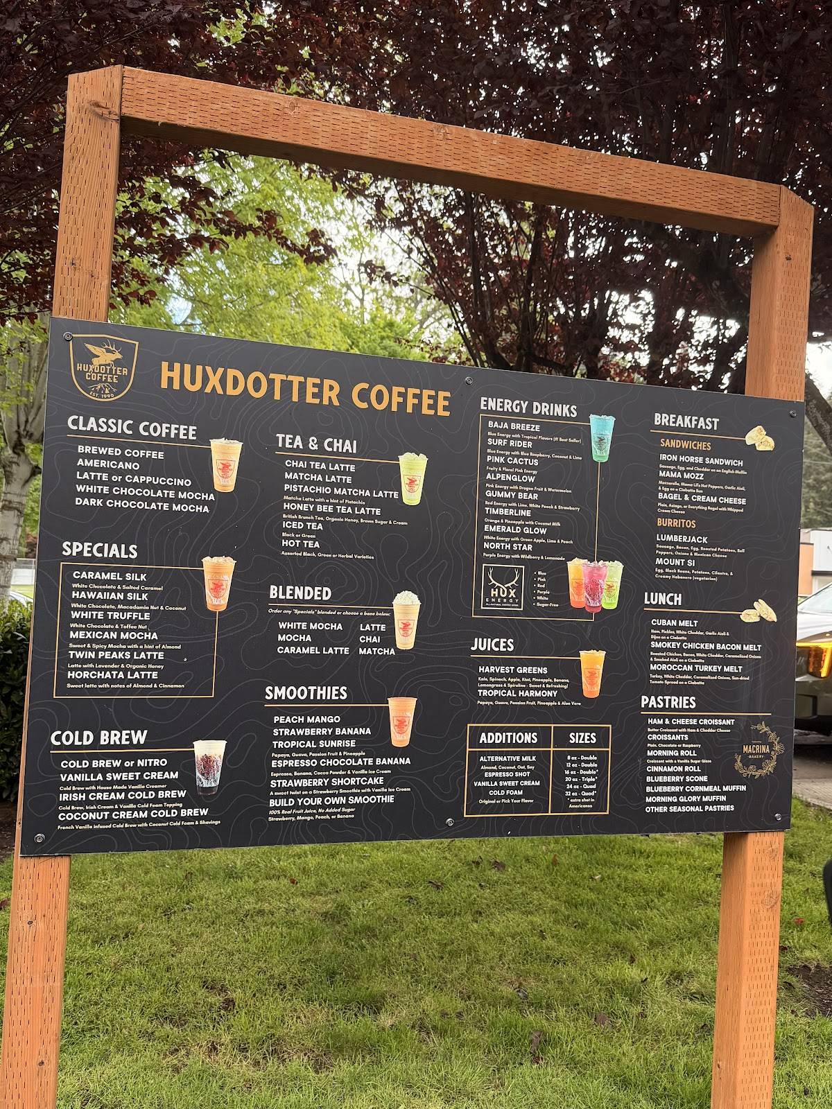 Huxdotter Coffee меню