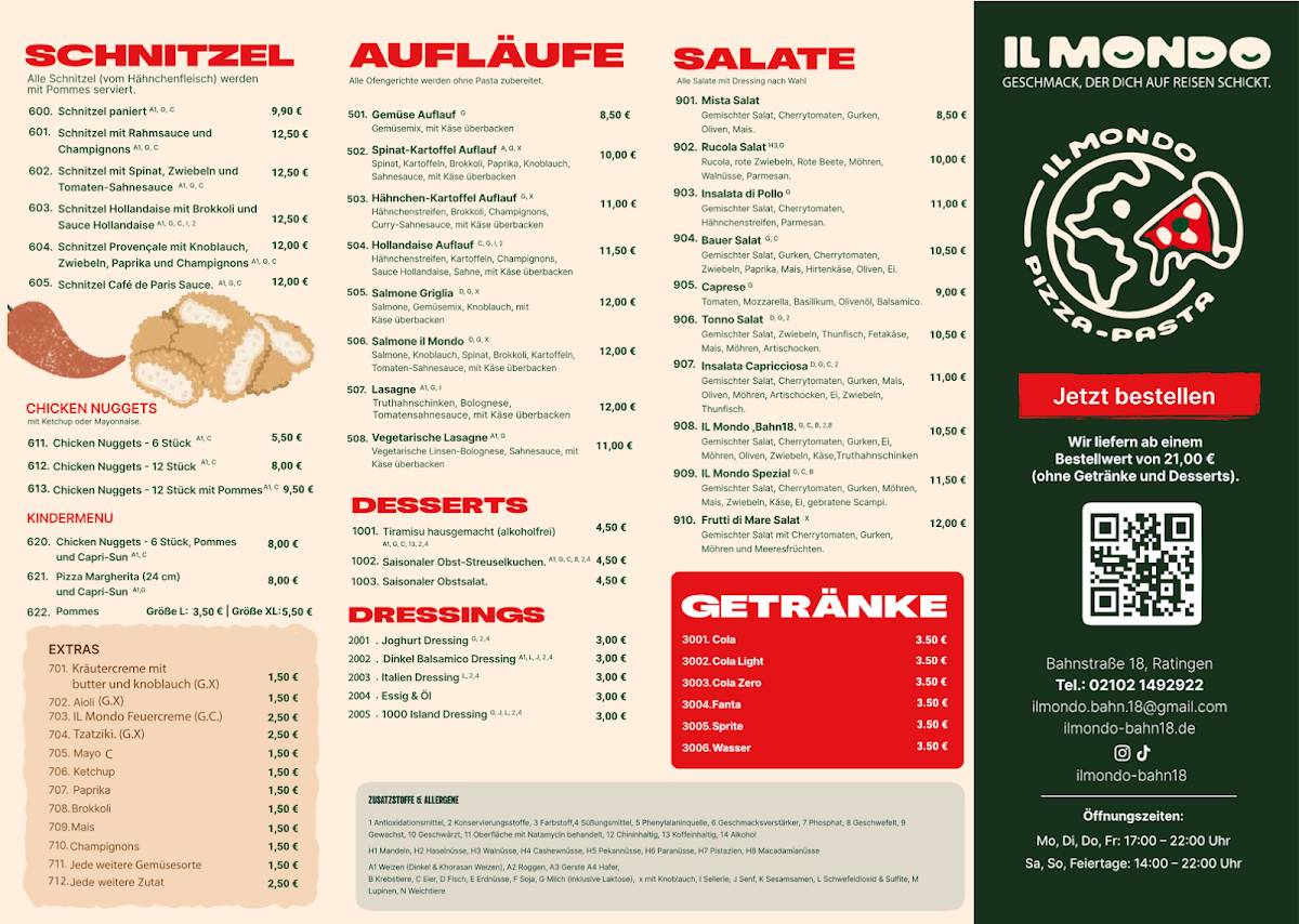 IL MONDO меню