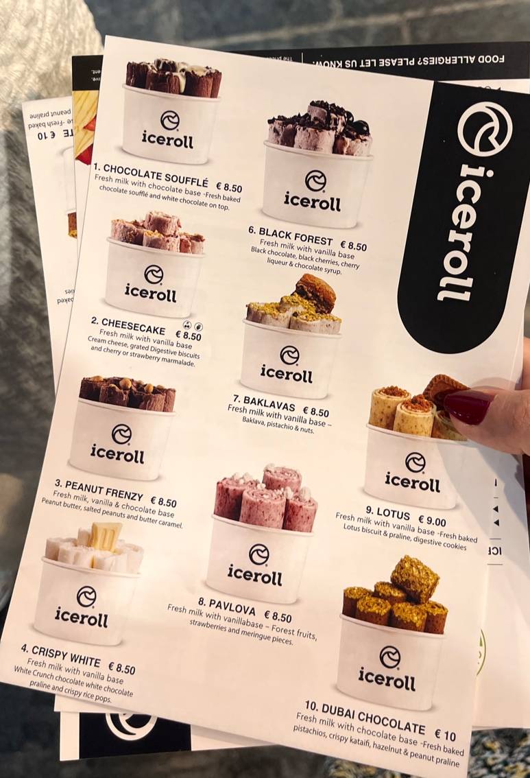 IceRoll меню