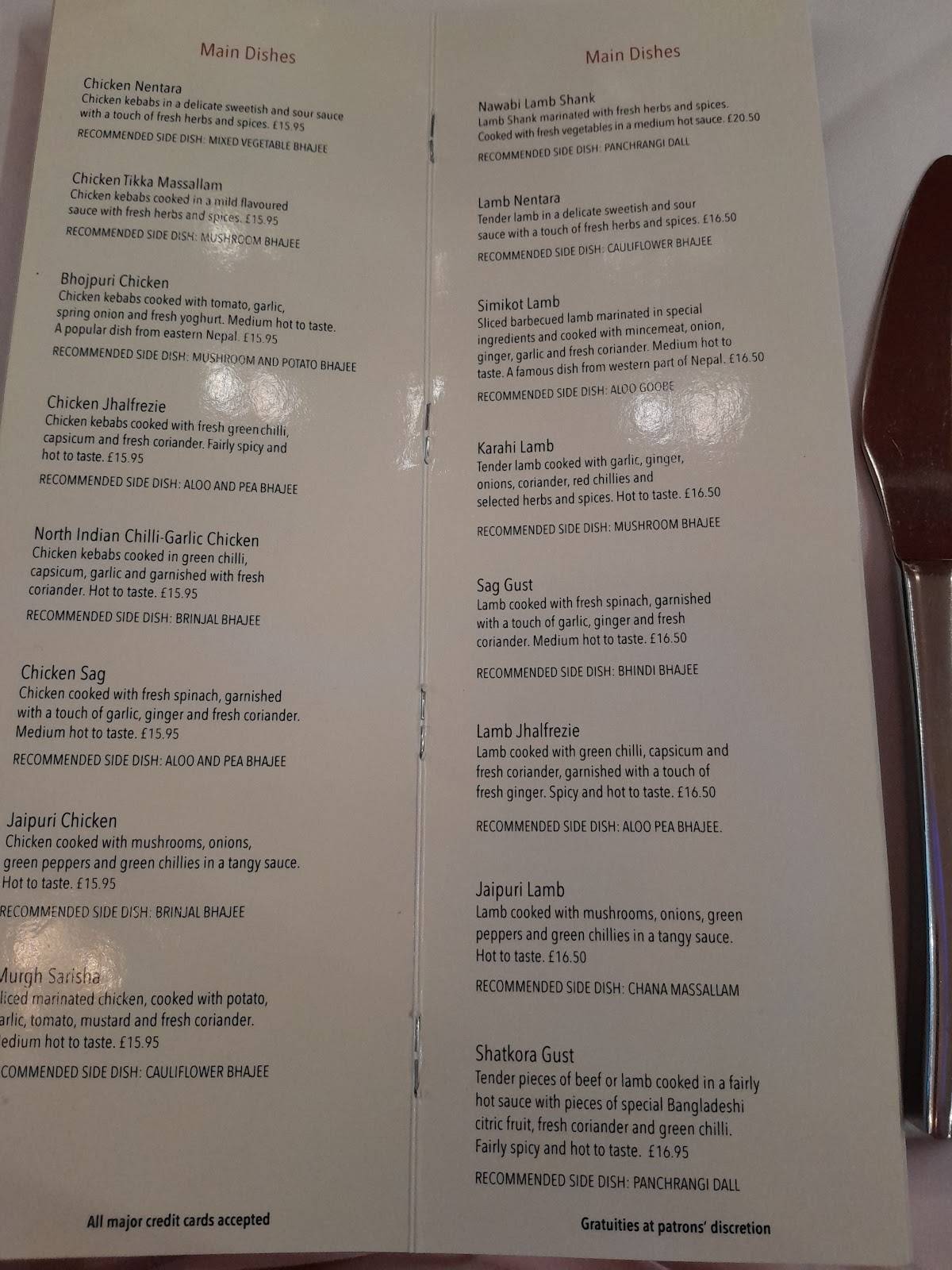 Ignite Bengali & Indian restaurant меню
