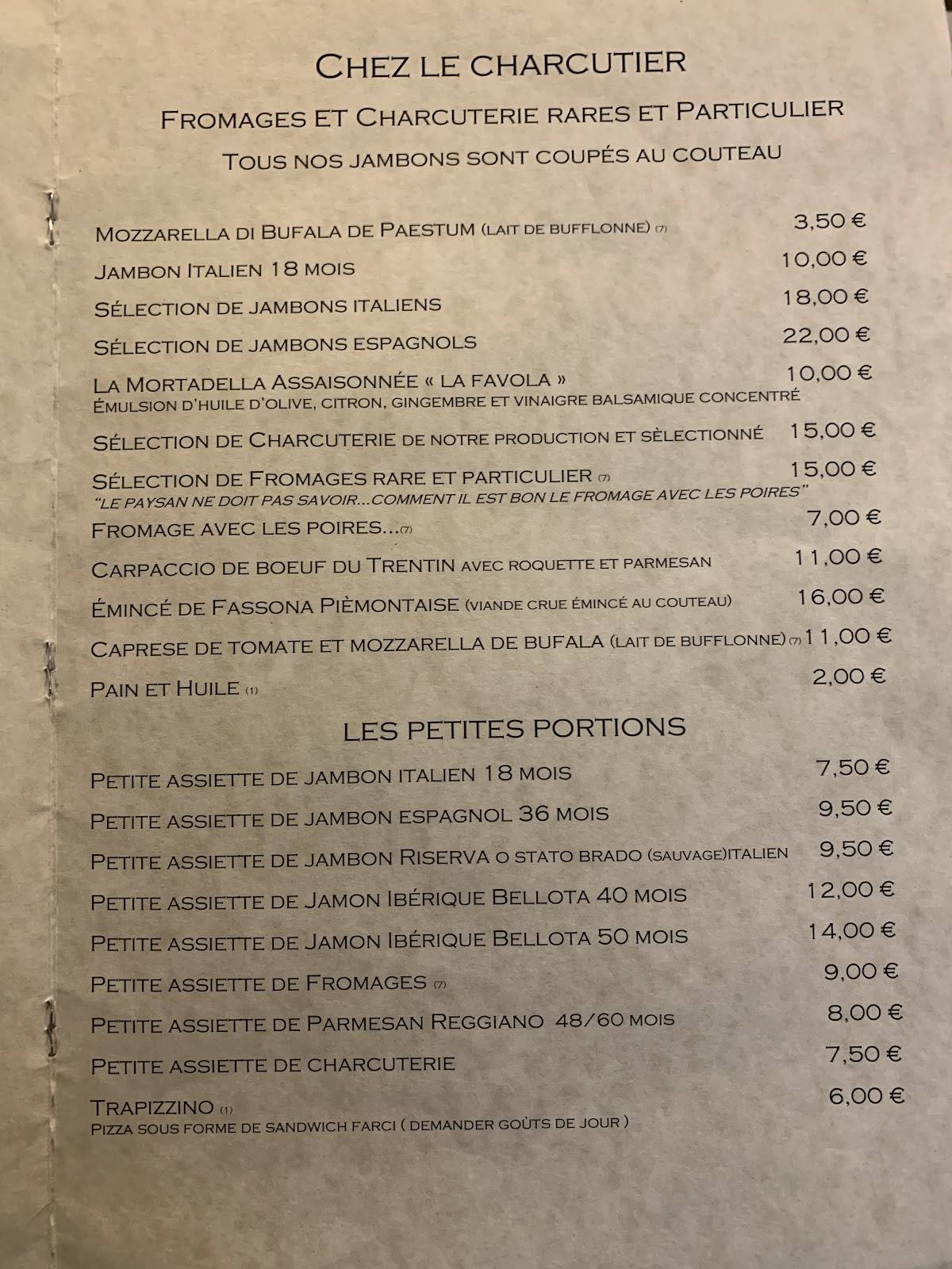 Il sorpasso меню
