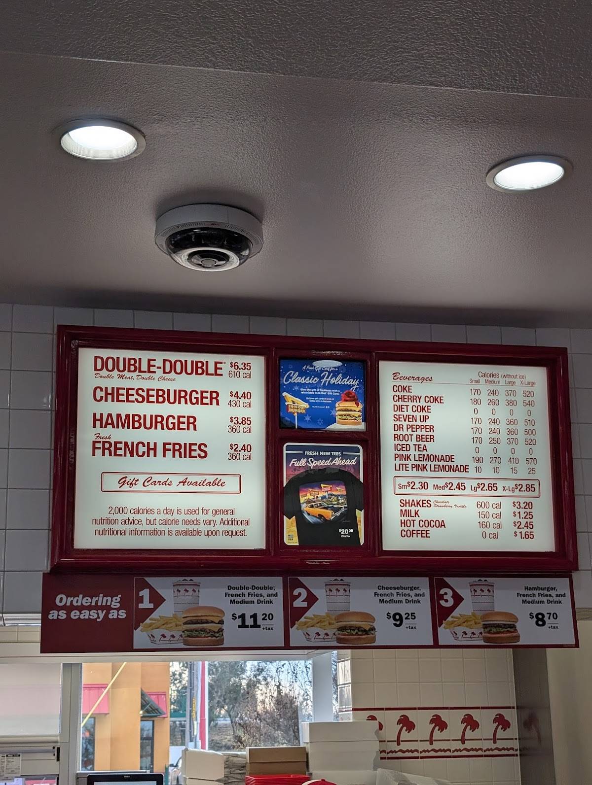 In-N-Out Burger меню