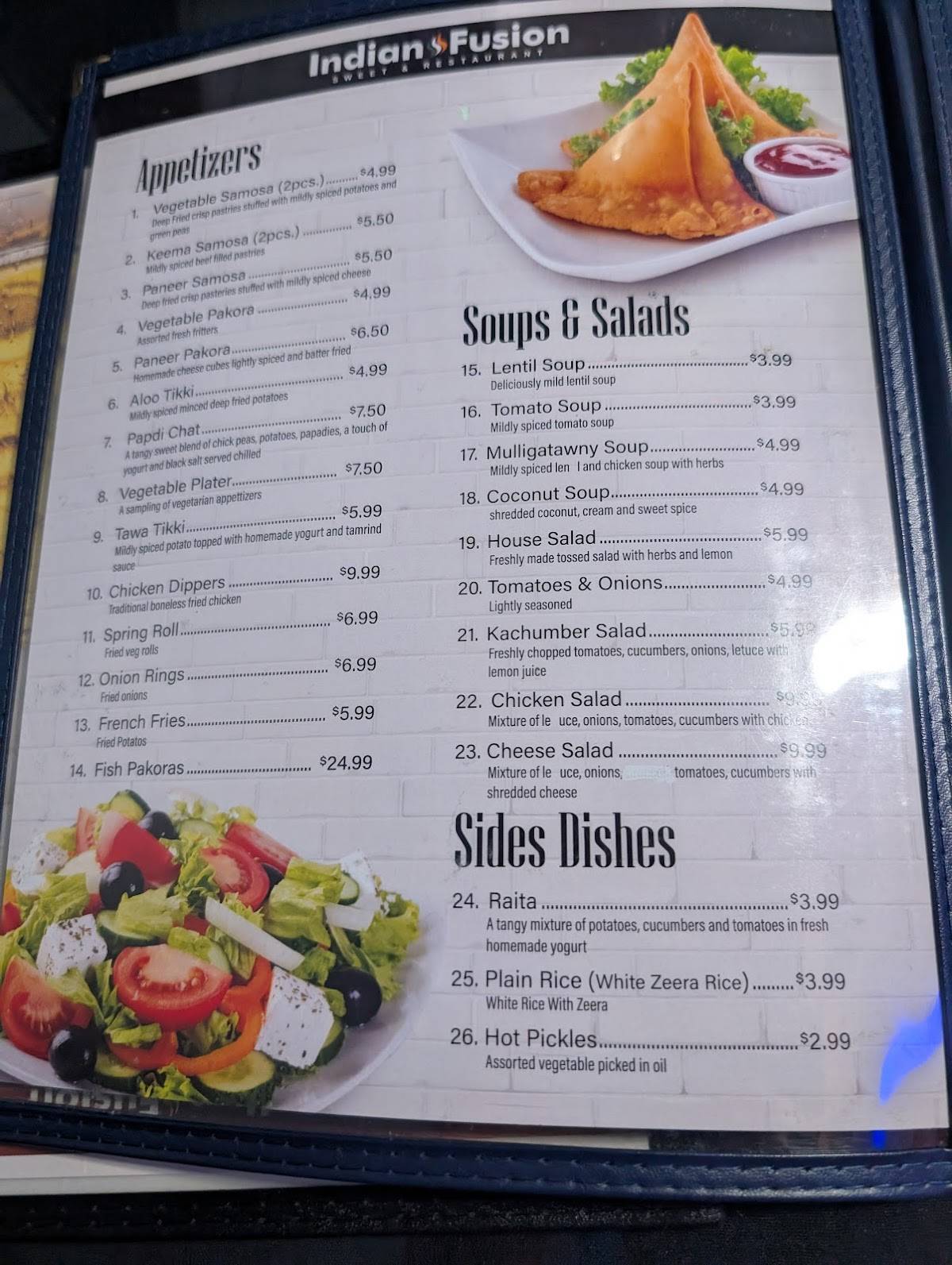 Indian Fusion Restaurant Best Indian Food In West Chester меню