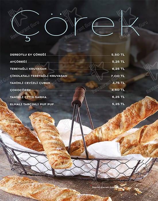 Simit Sarayı меню