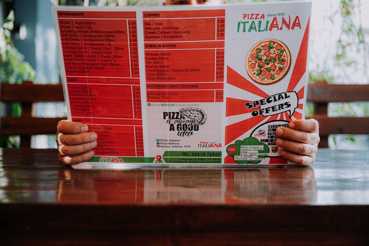 Italiana pizza 24 Hour меню
