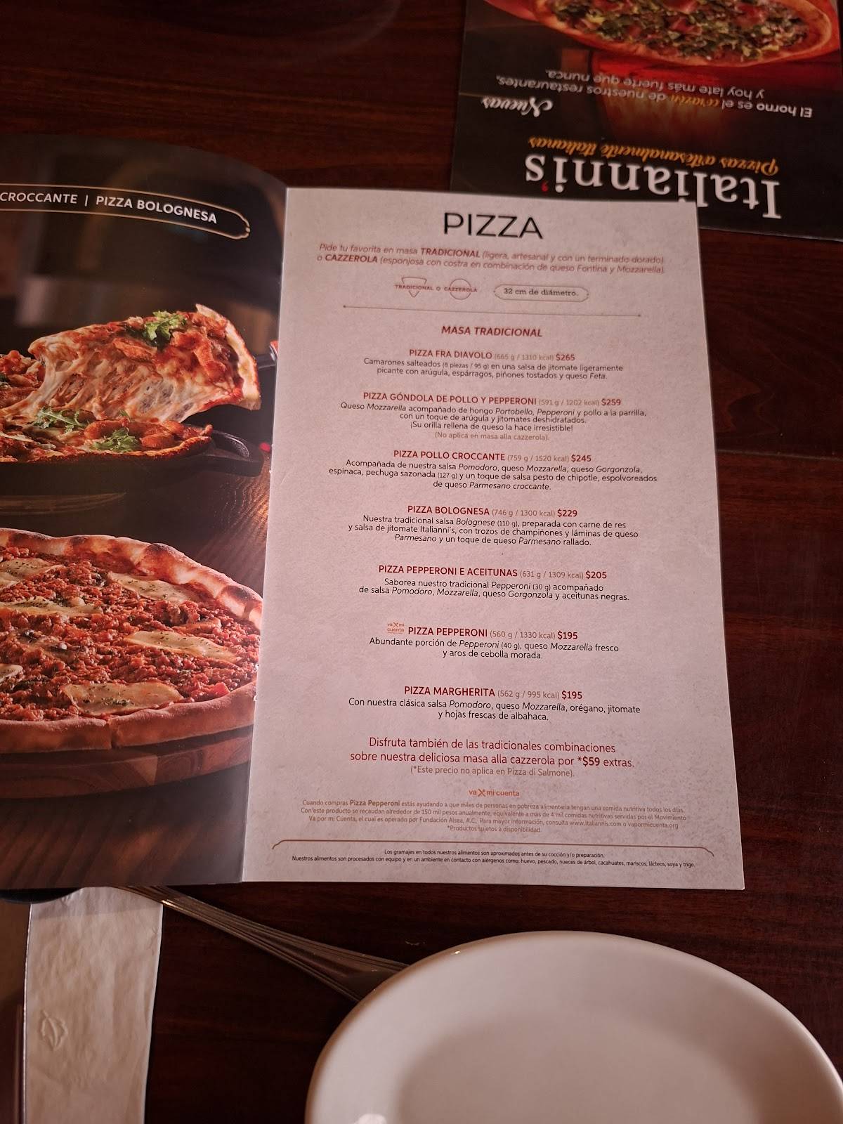 Italianni's Aguascalientes меню