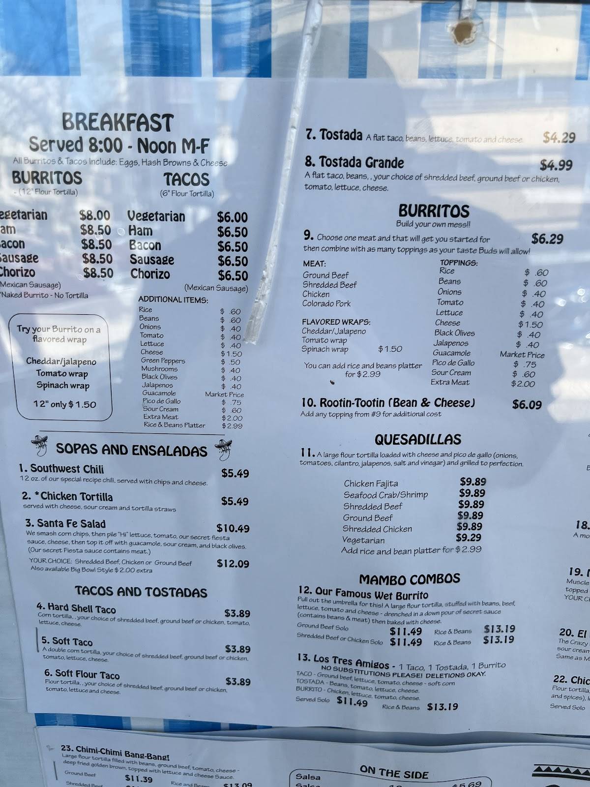 Jalapeños Mexican Restaurant меню