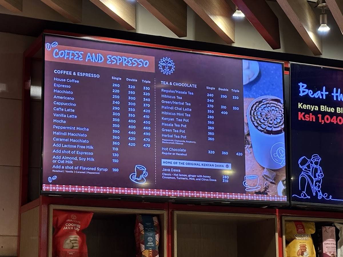 Java House - Karen меню