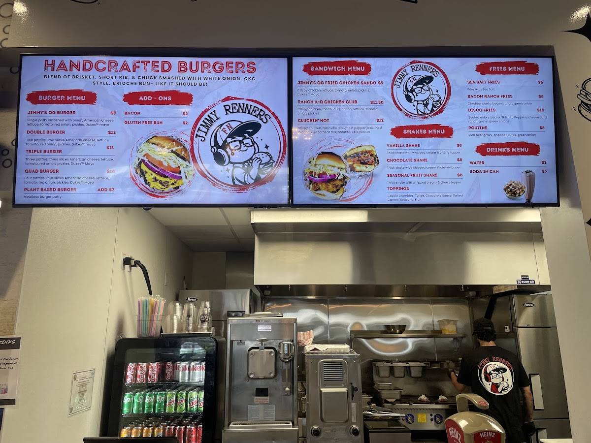 Jimmy Renners Burger co меню