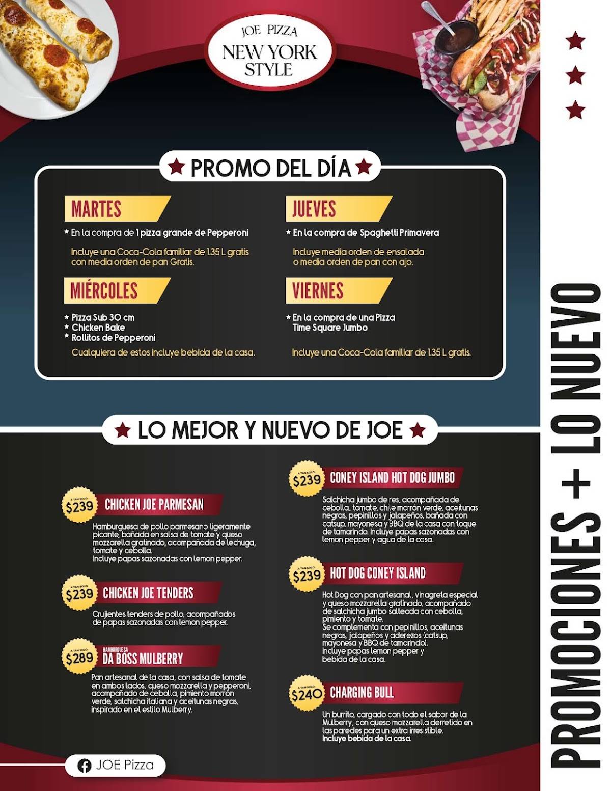 Joe Pizza - New York Style меню