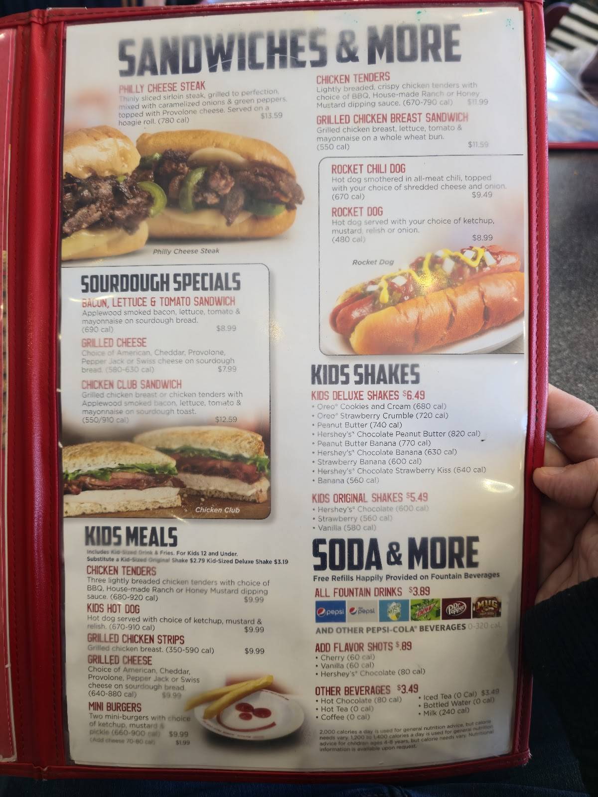 Johnny Rockets меню