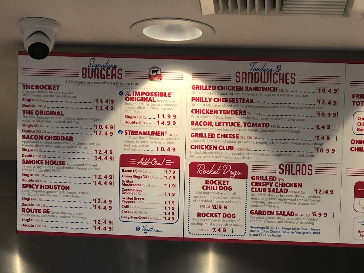 Johnny Rockets меню