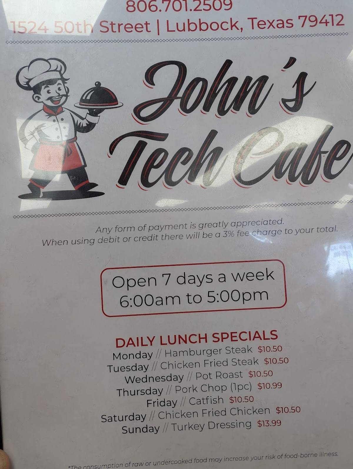 John's Tech Cafe меню