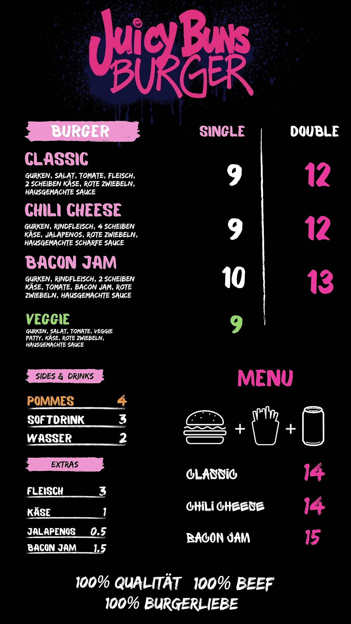 Juicy Buns Burger меню