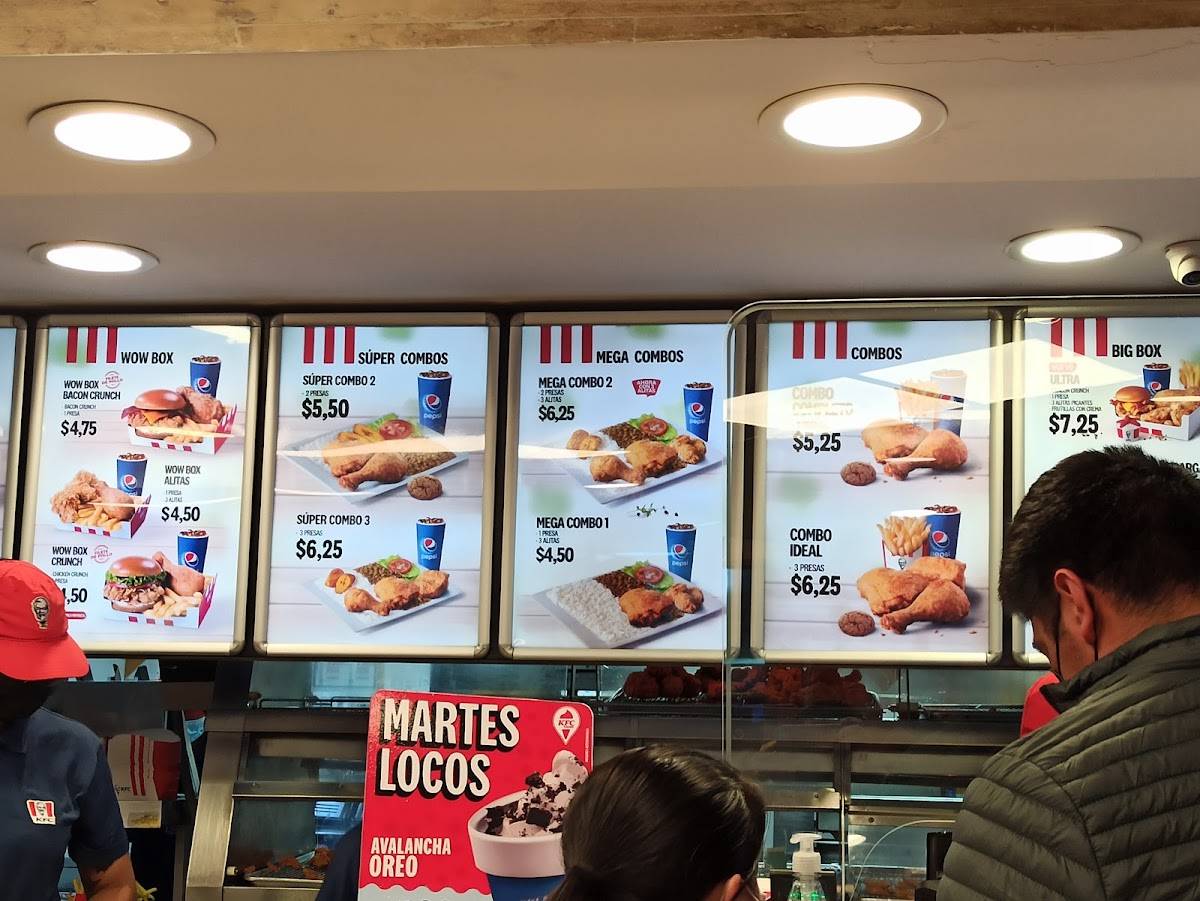 KFC меню