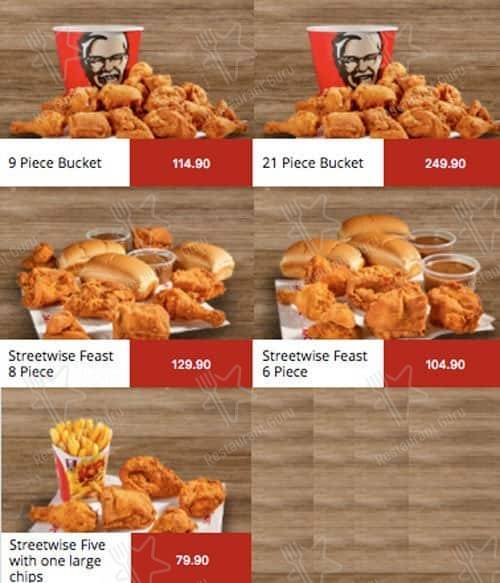 KFC Krugersdorp меню