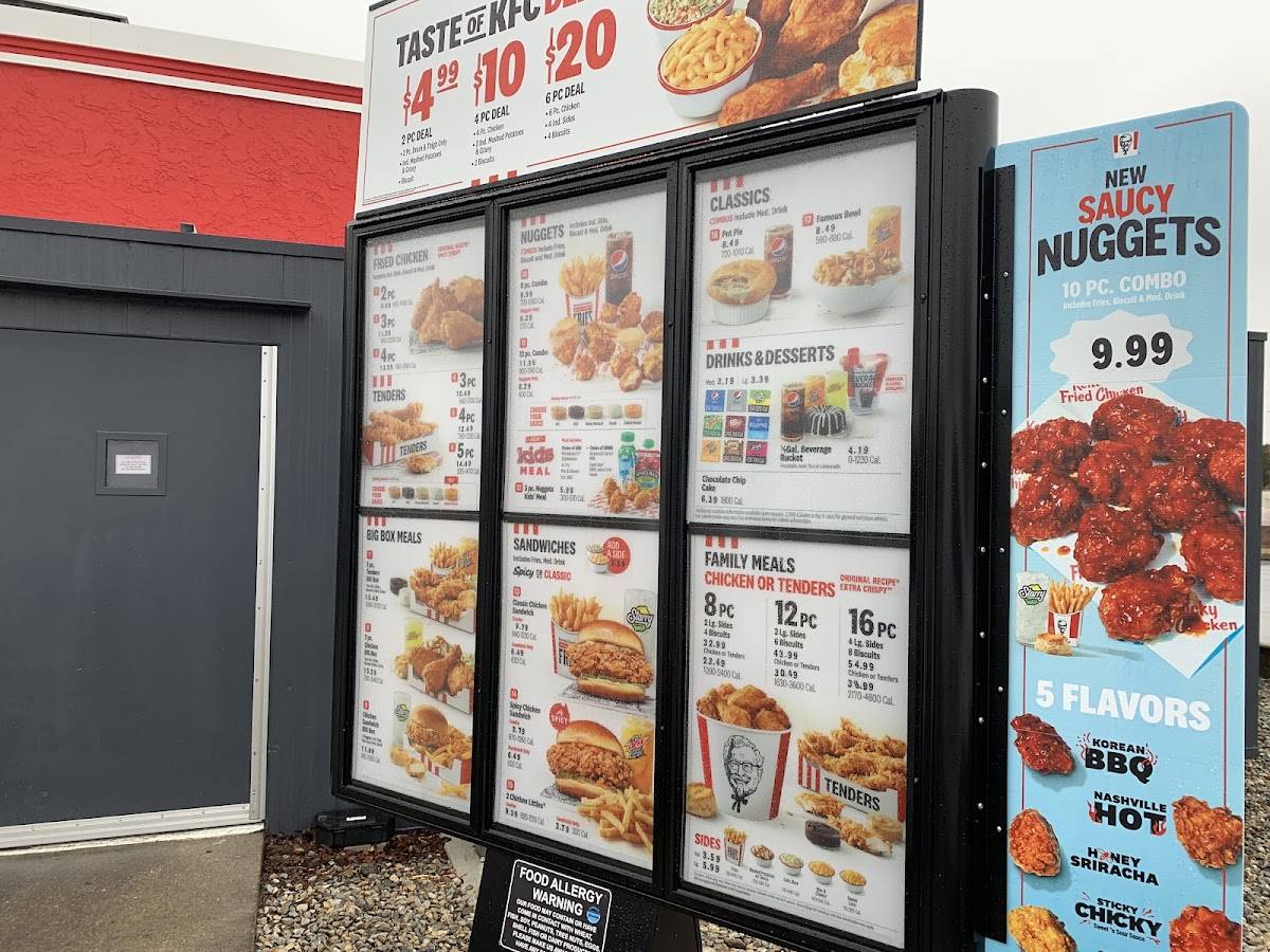 KFC меню