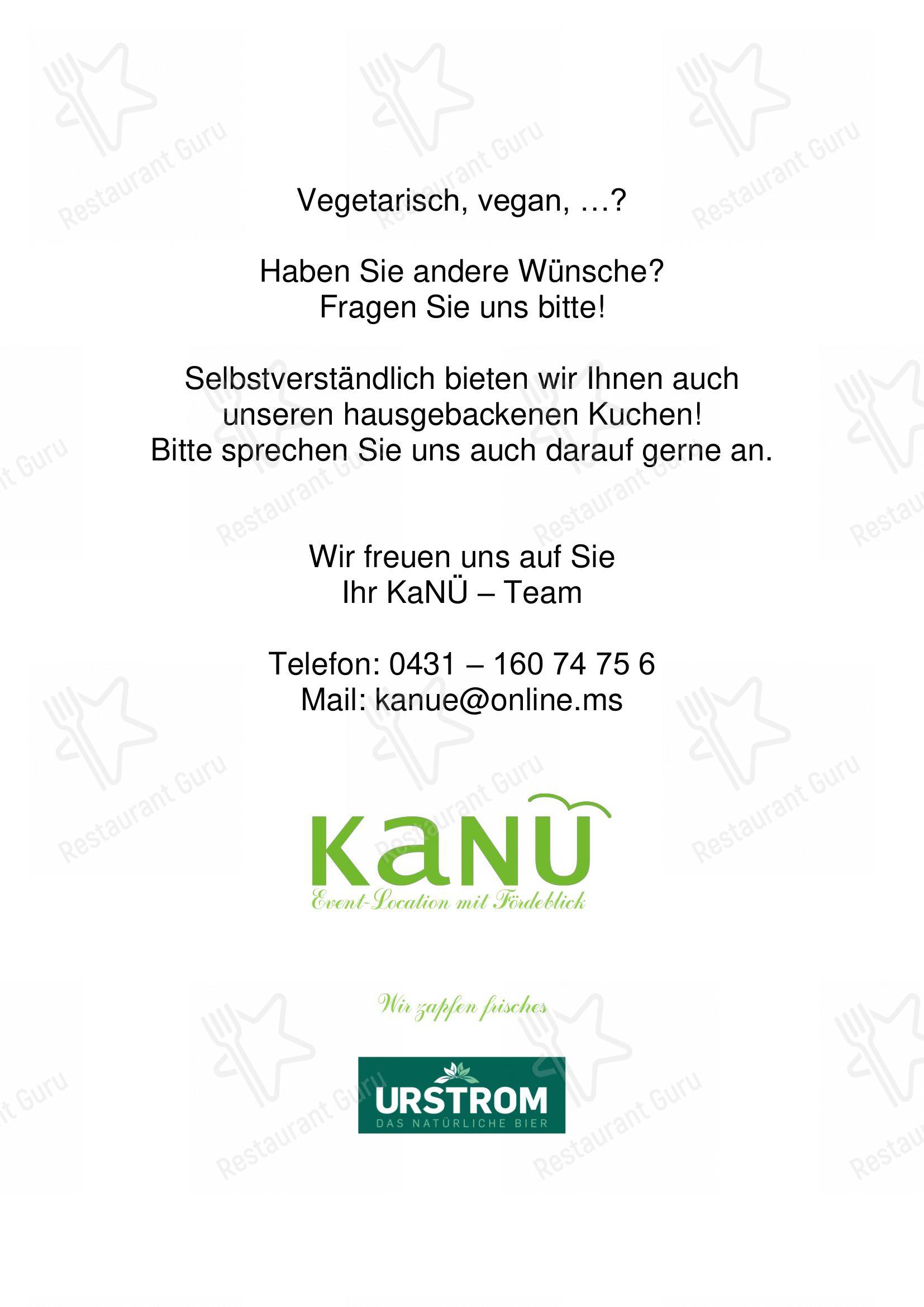 Меню KaNÜ Event-Location mit Fördeblick - Меню