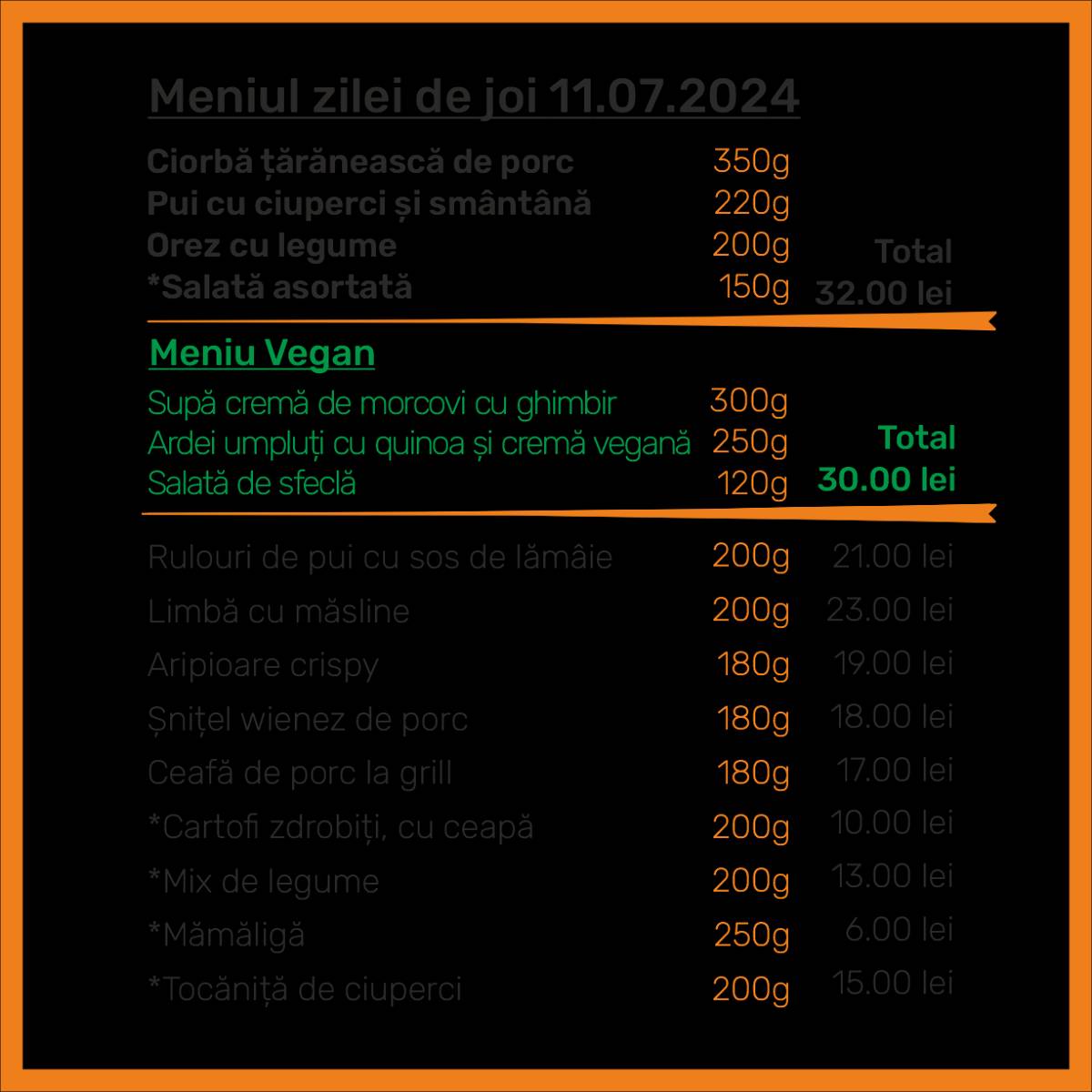 Kantine меню