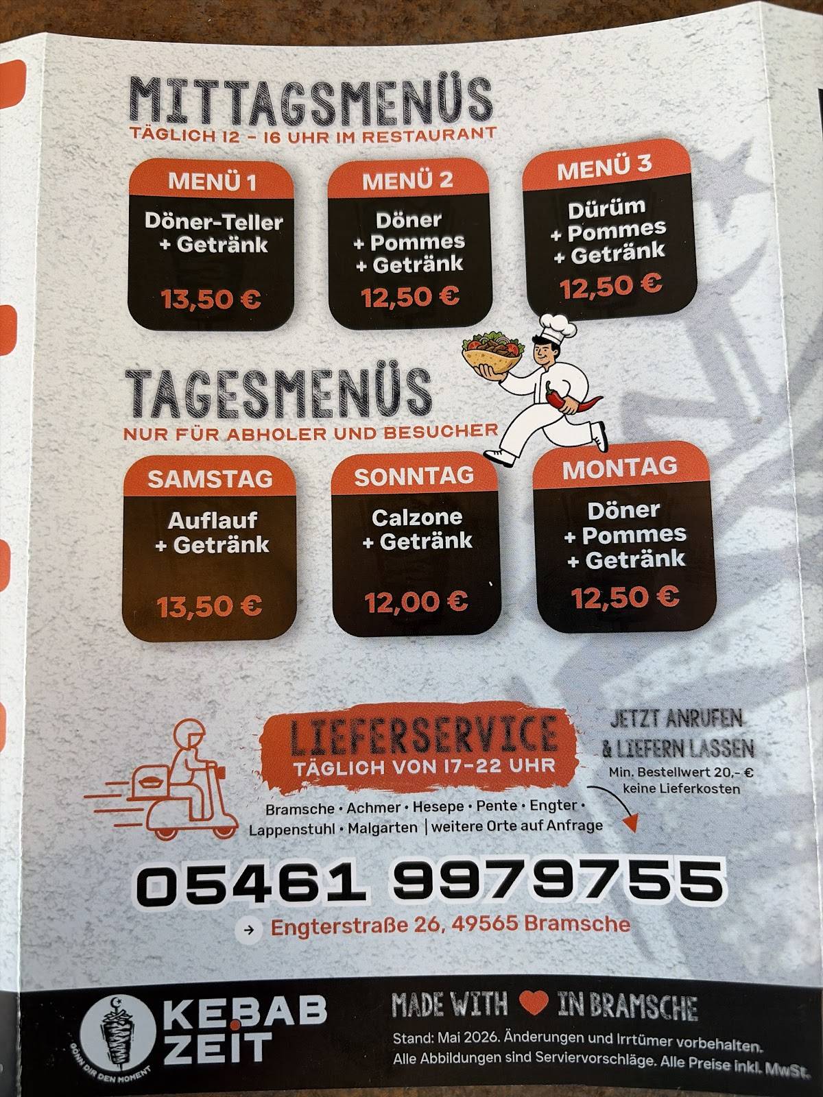 KebabZeit меню