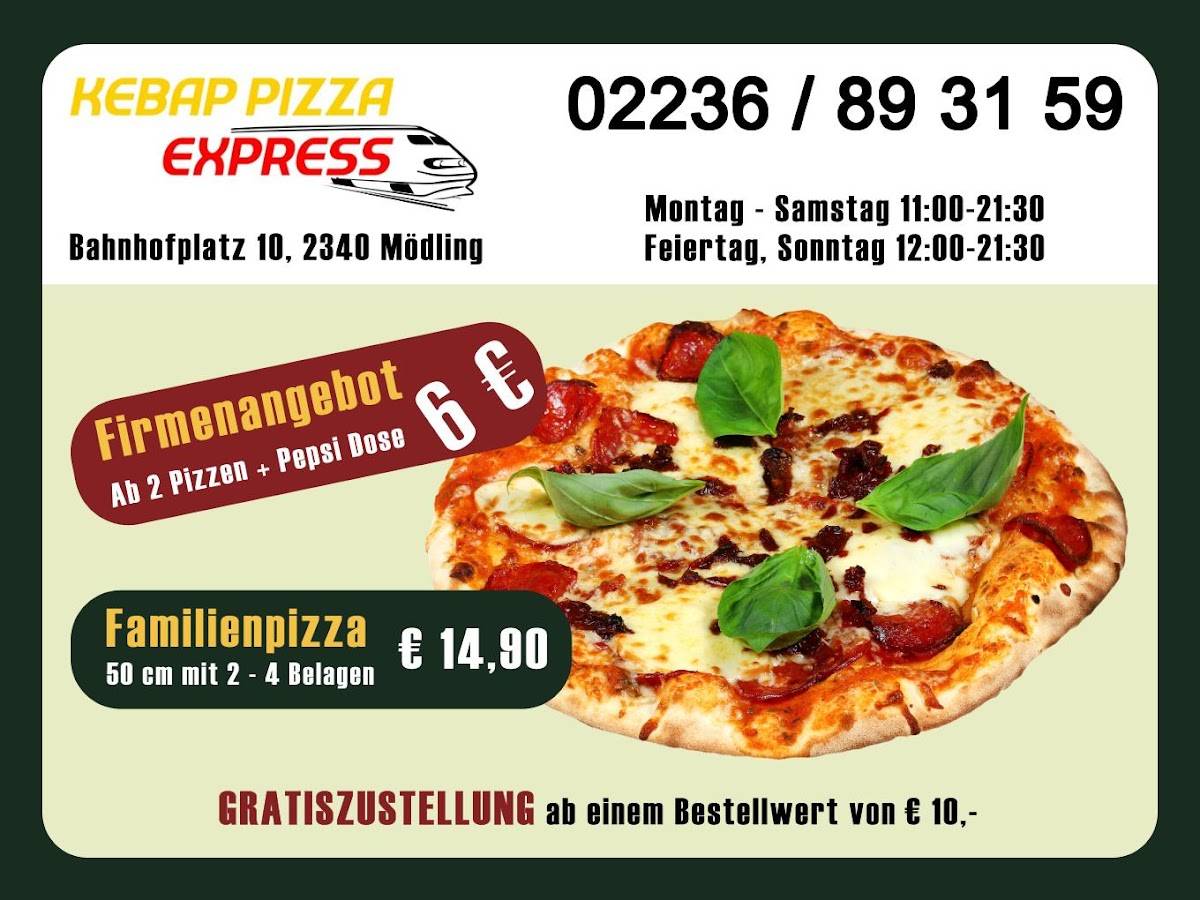 Kebap Pizza Express меню