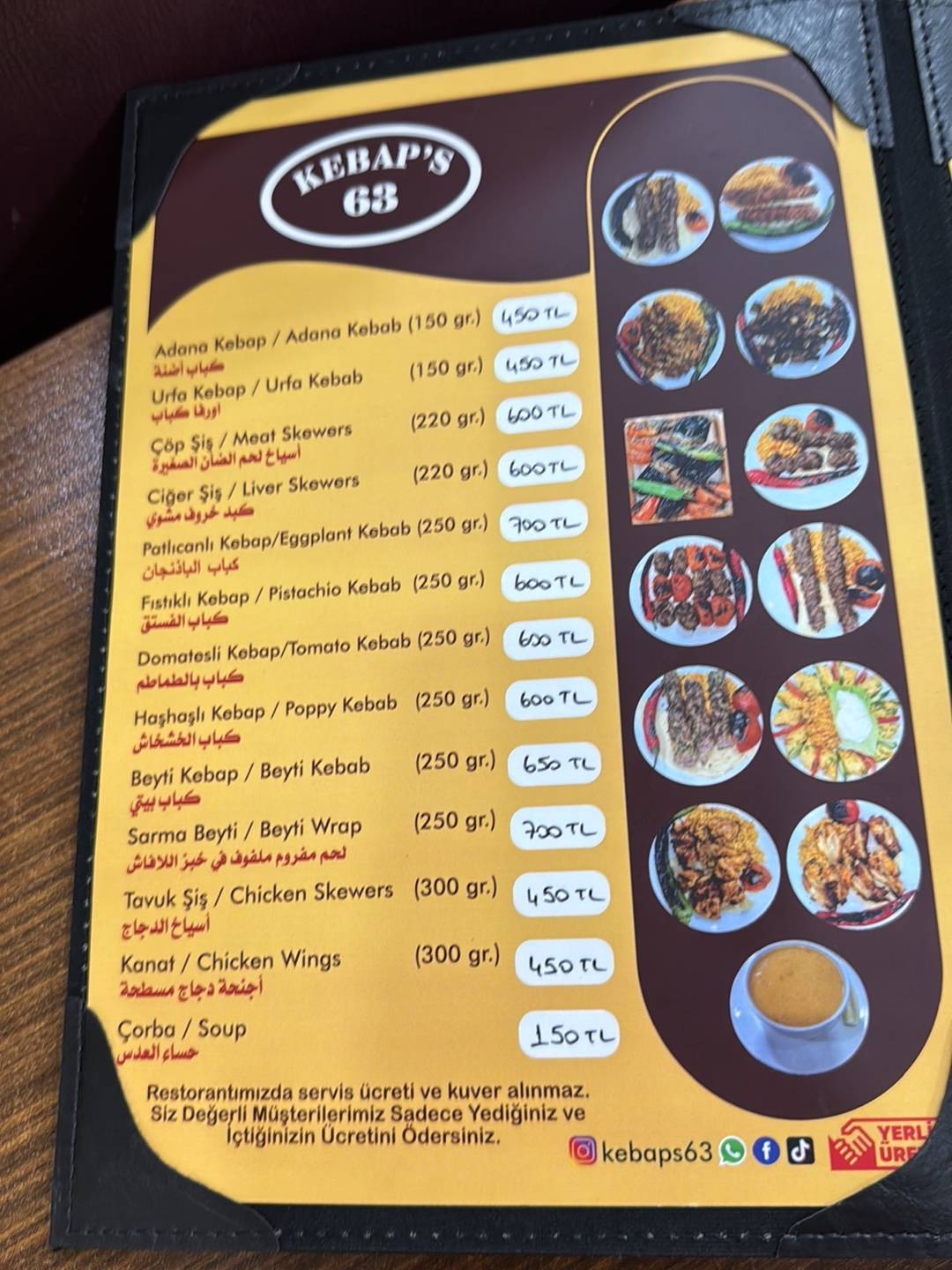 Kebap’s 63 меню