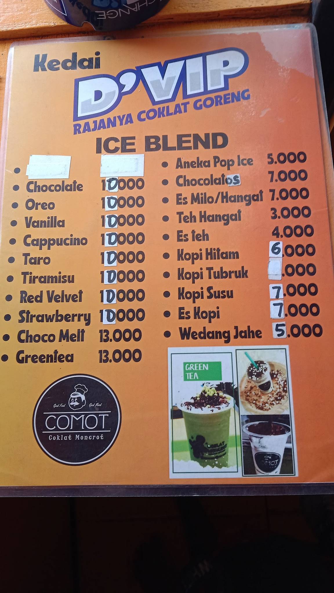 Kedai D'VIP меню