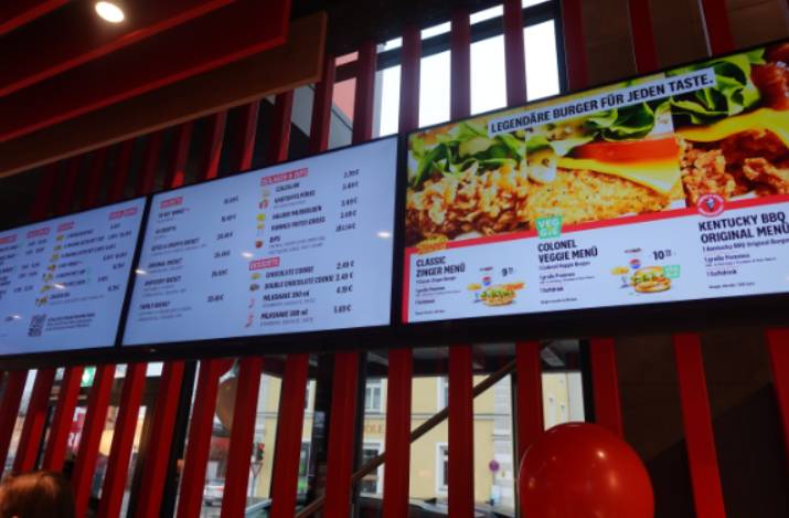 Kentucky Fried Chicken меню