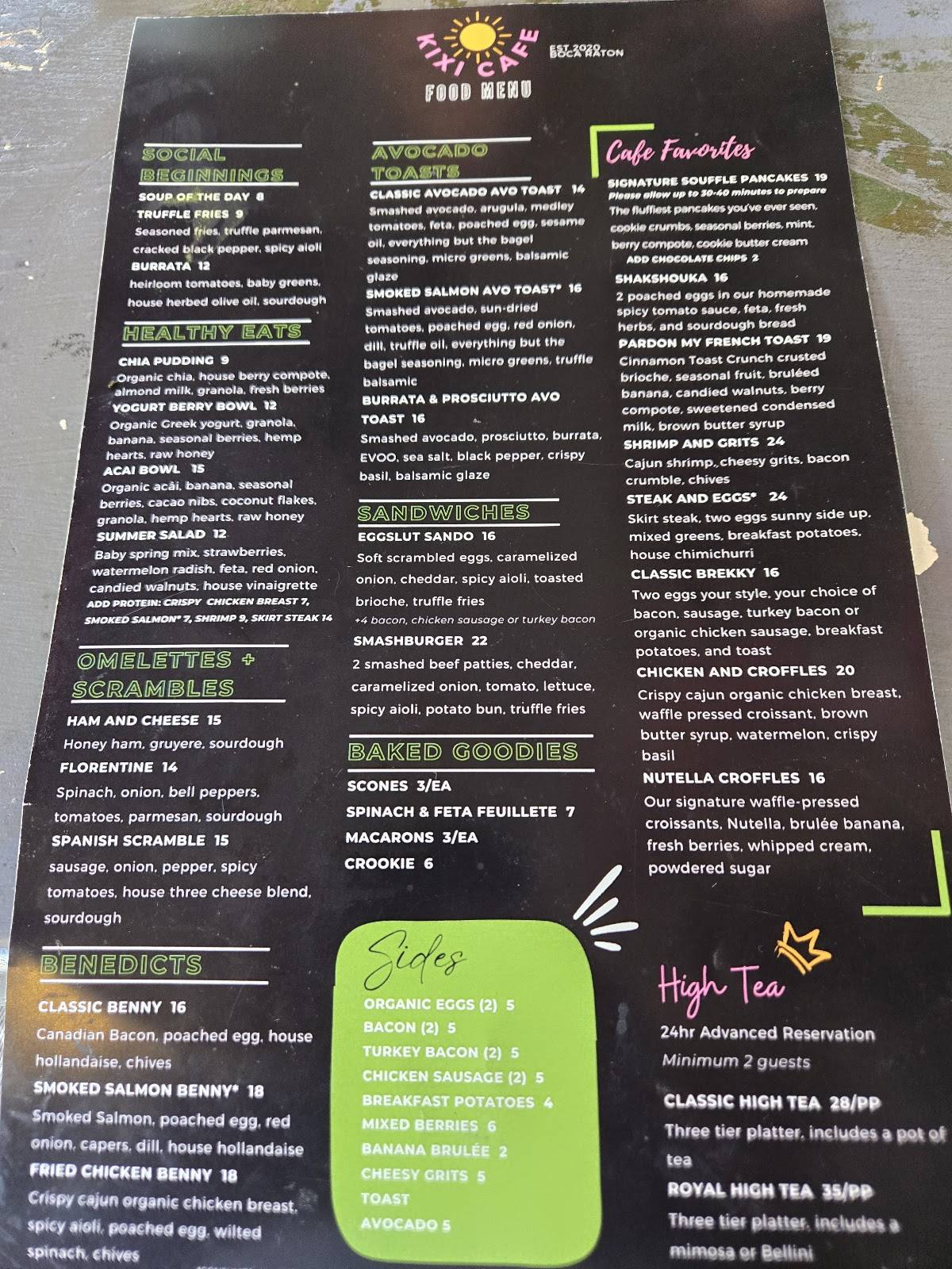 Kixi Cafe меню