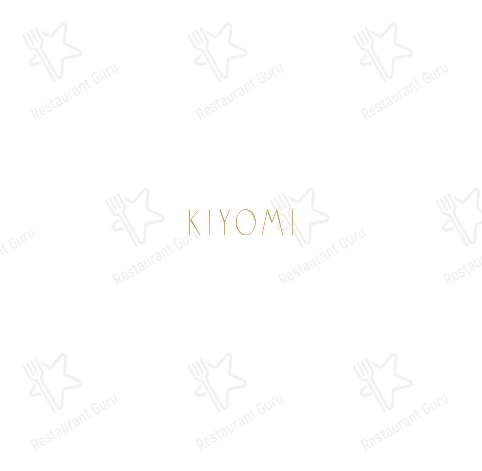 Меню напитков ресторана Kiyomi в Москве