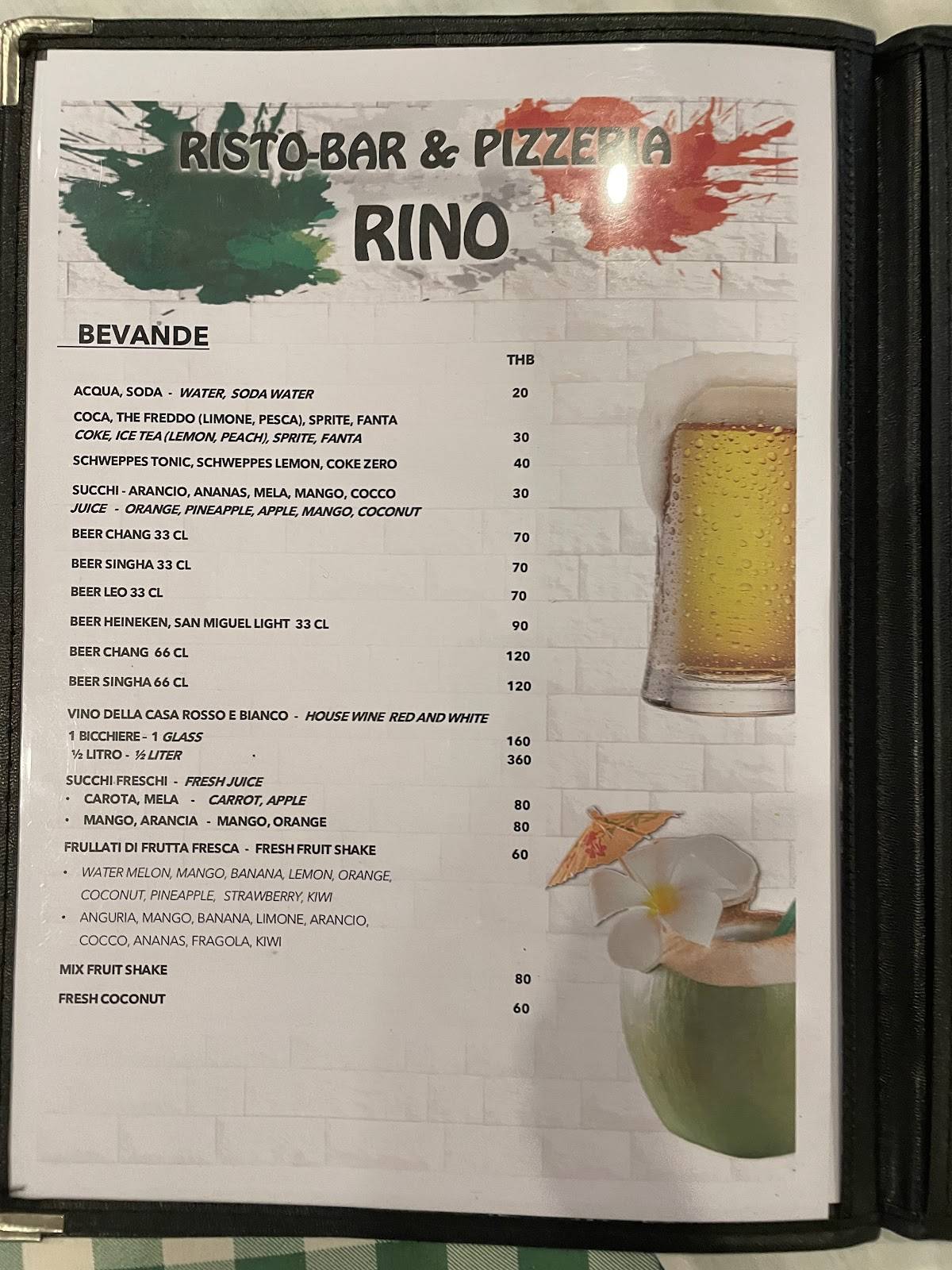 Risto Bar Rino меню