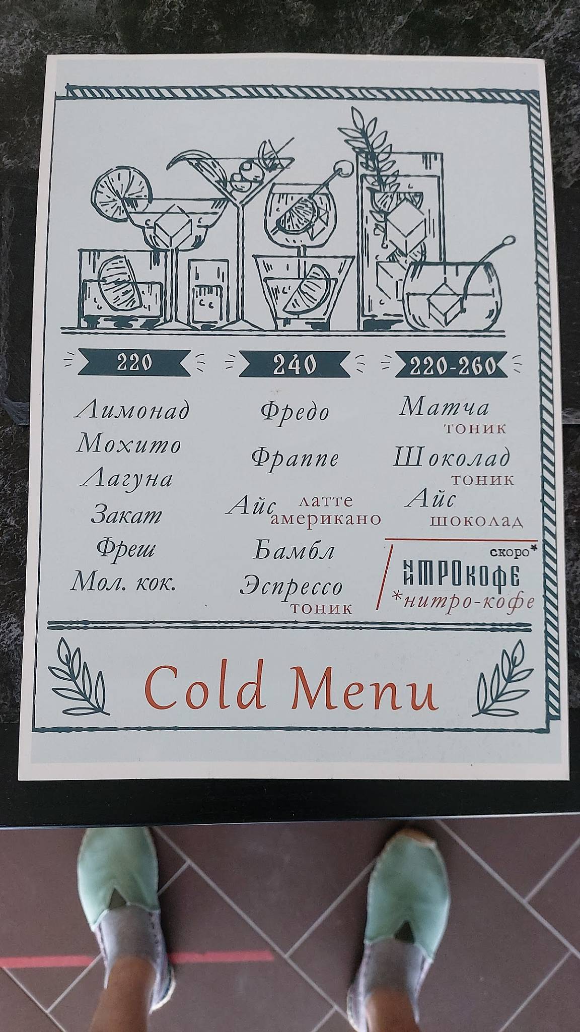 Кофеварня меню