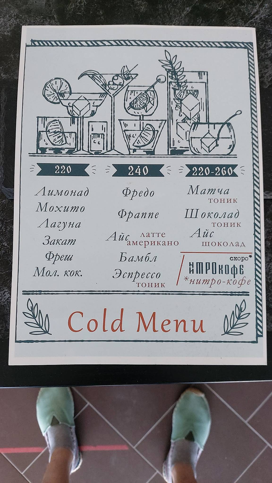 Кофеварня меню