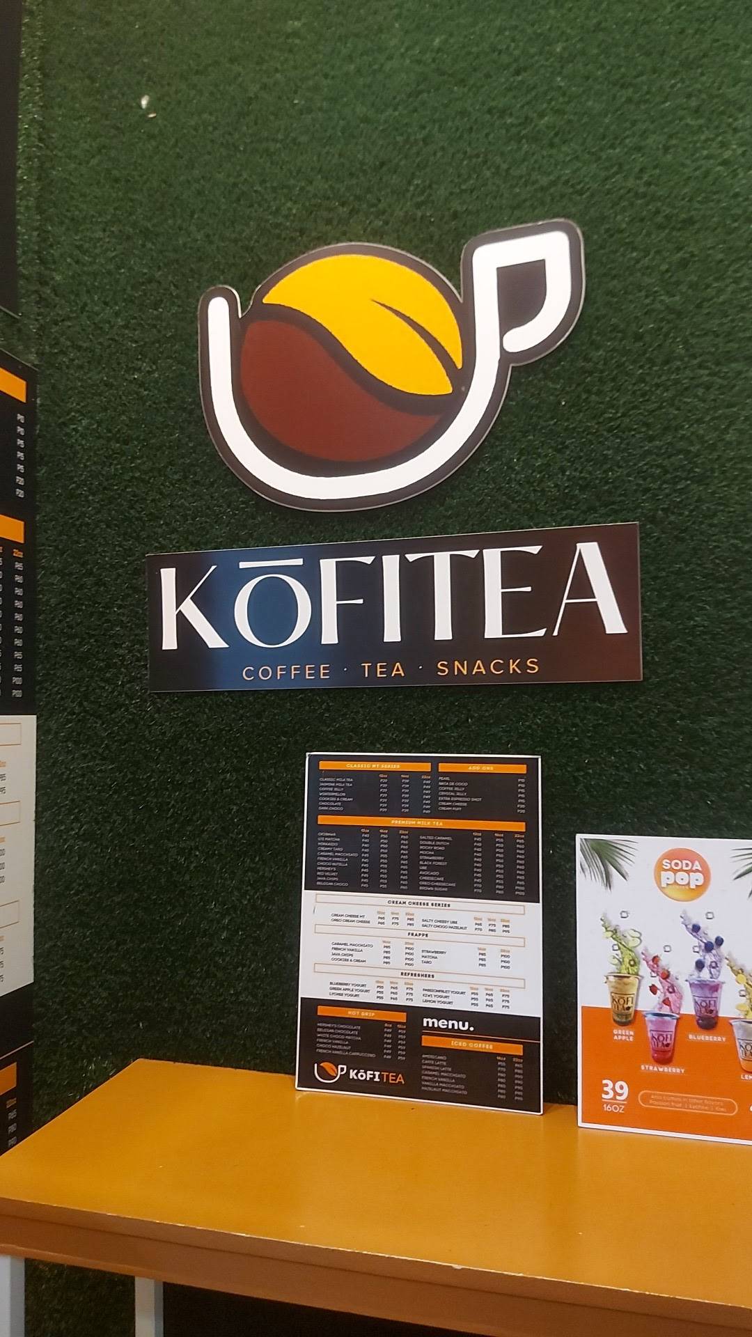 Kōfitea-Goa меню