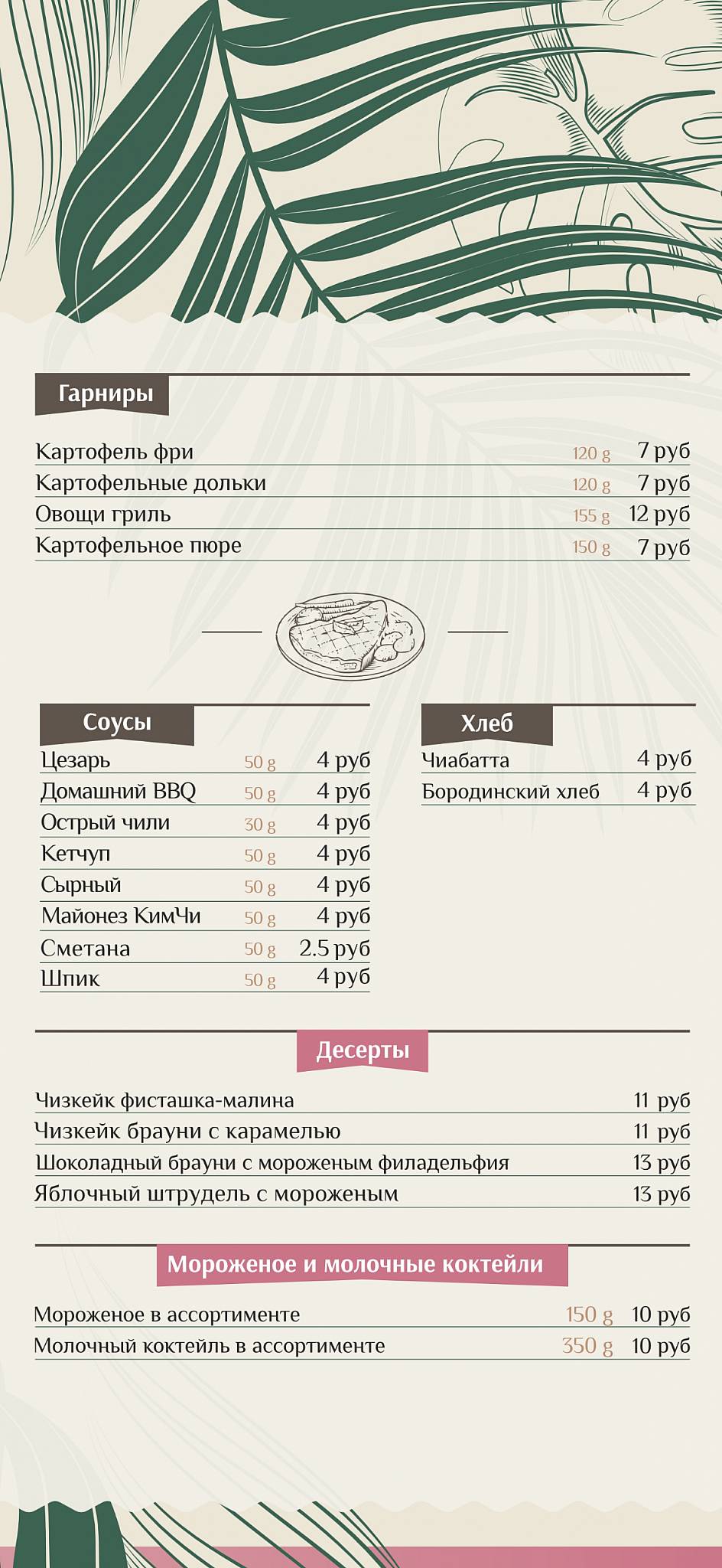 Кухня neobistro меню