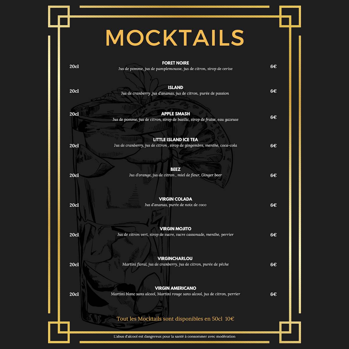L'ESTAMINET BIERES & COCKTAILS меню