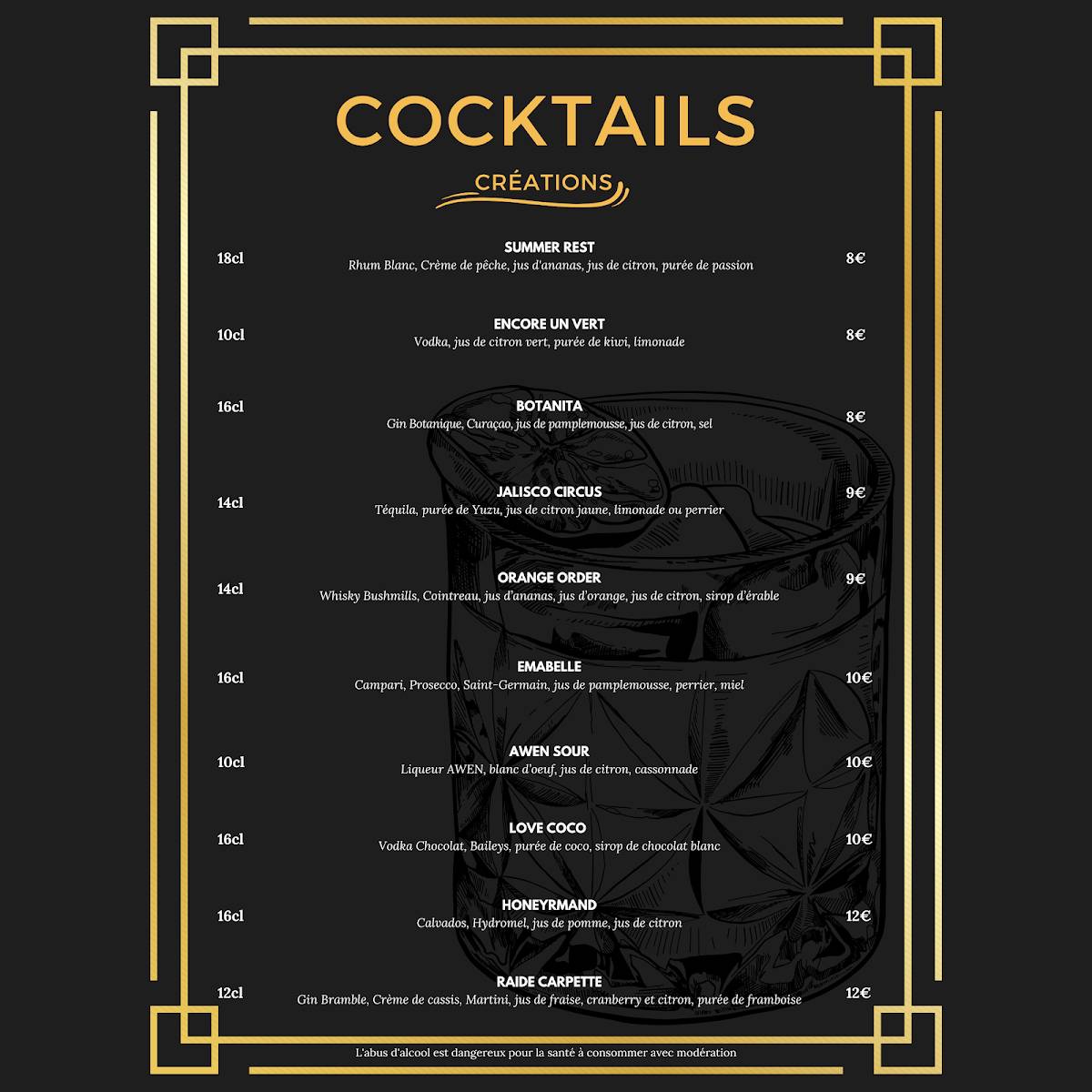 L'ESTAMINET BIERES & COCKTAILS меню