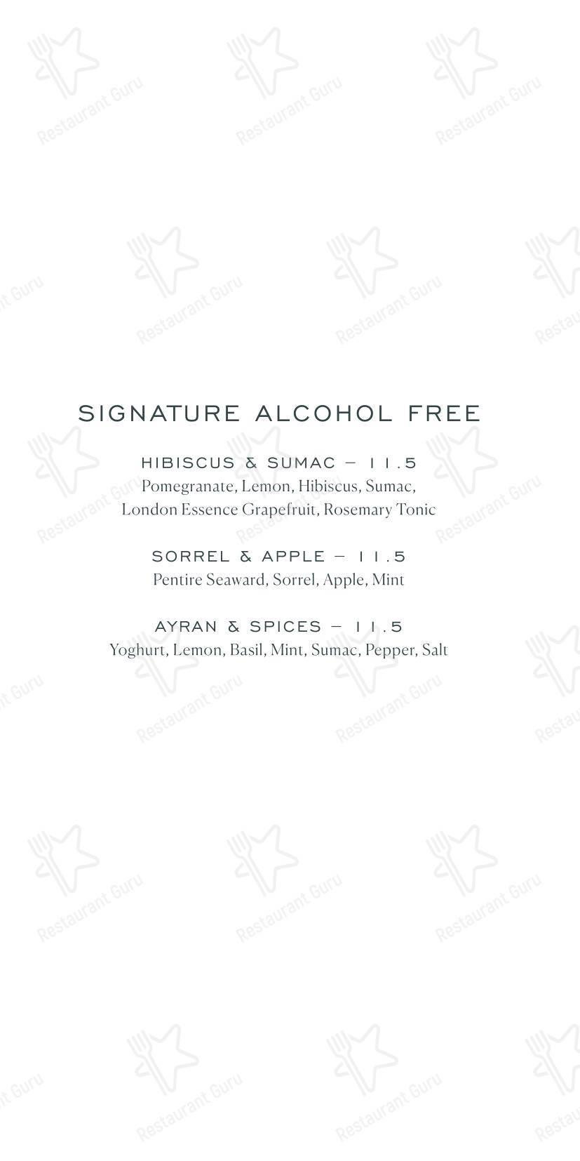 Takeaway Menu ресторана LEYDI