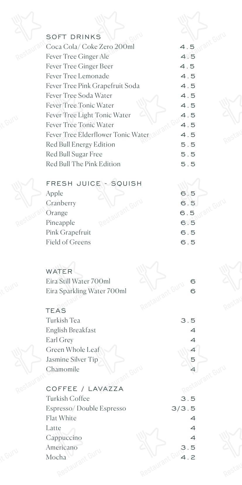 Wine Menu ресторана LEYDI