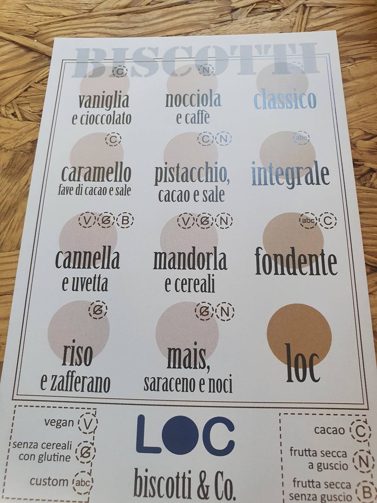 LOC _ biscotti & Co. меню