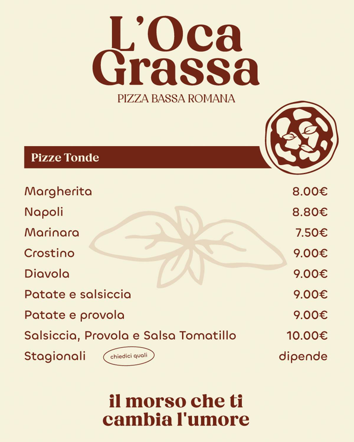 L'Oca Grassa меню